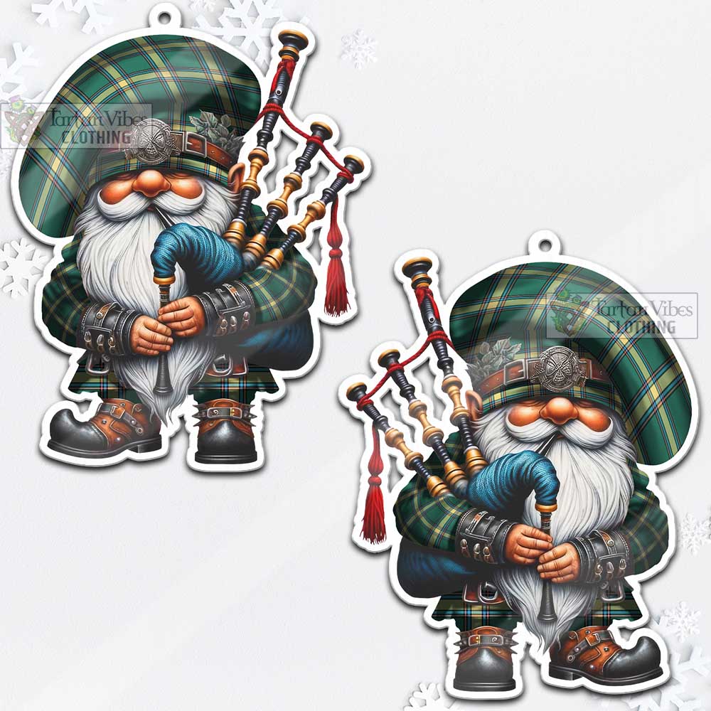 Tartan Vibes Clothing Alberta Province Canada Tartan Badpiper Gnome Christmas Ornament