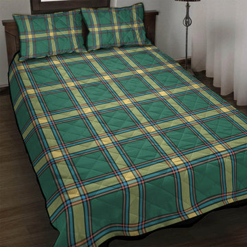 Alberta Province Canada Tartan Quilt Bed Set