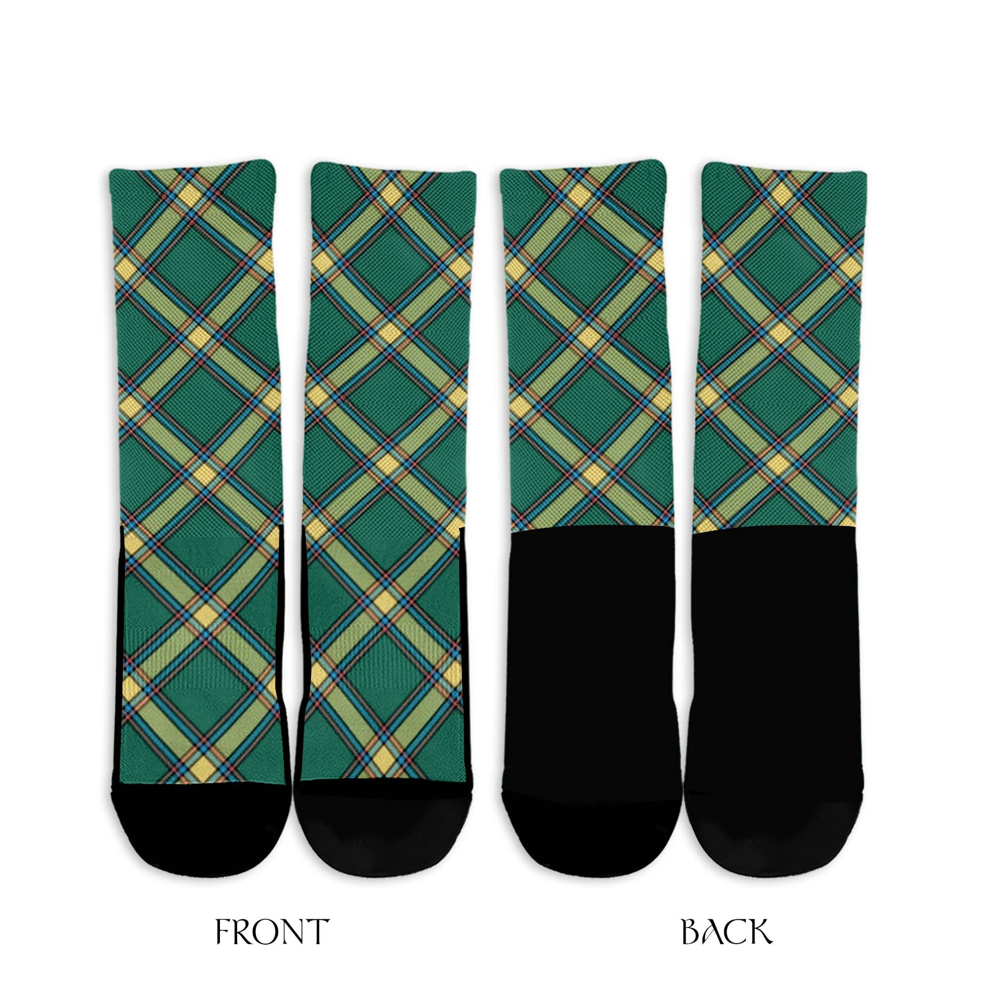 Alberta Province Canada Tartan Crew Socks Cross Style - Tartan Vibes Clothing