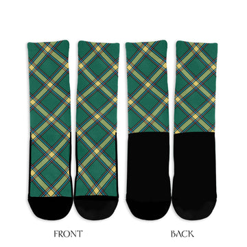 Alberta Province Canada Tartan Crew Socks Cross Style