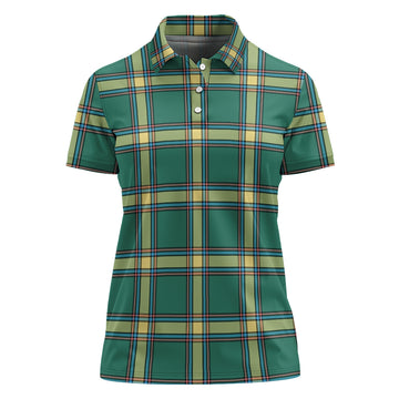 Alberta Province Canada Tartan Polo Shirt For Women