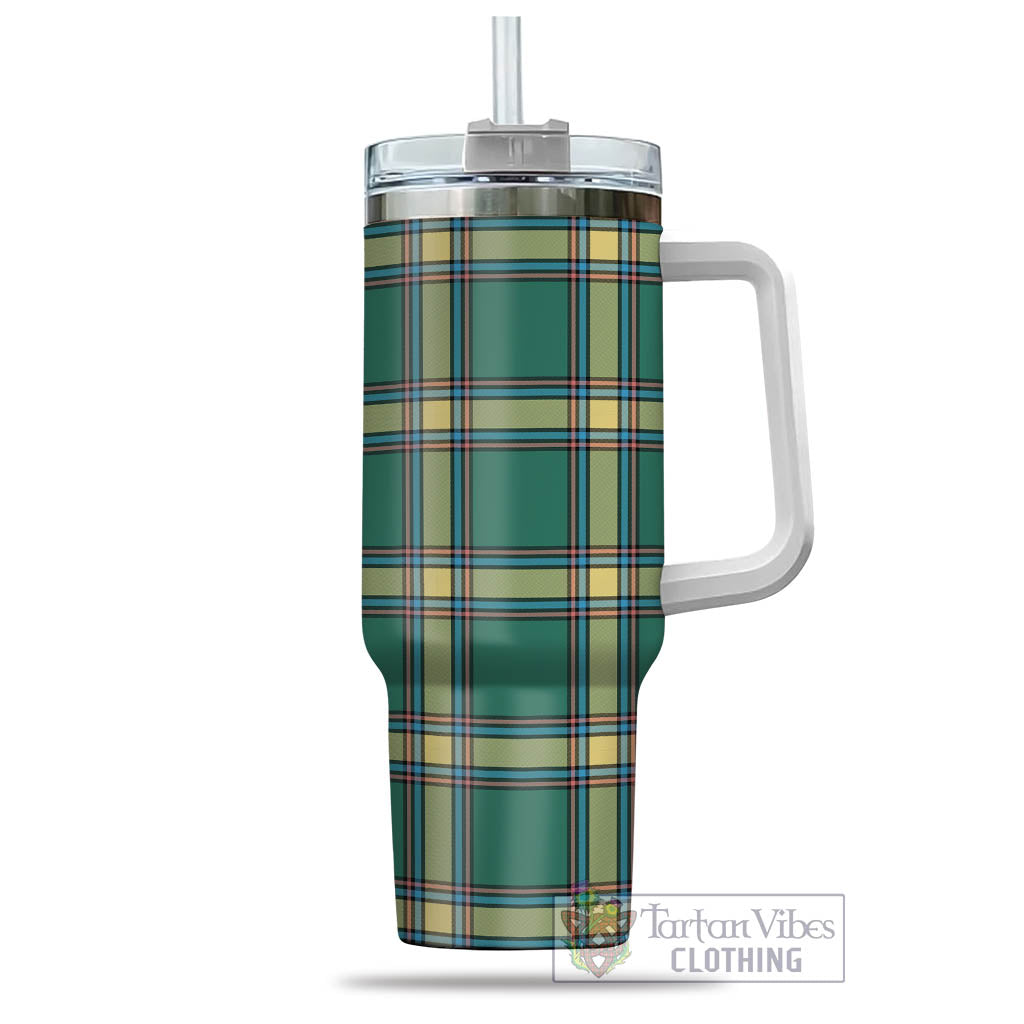 Tartan Vibes Clothing Alberta Province Canada Tartan Tumbler with Handle