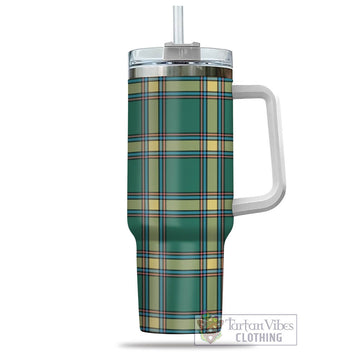 Alberta Province Canada Tartan Tumbler with Handle