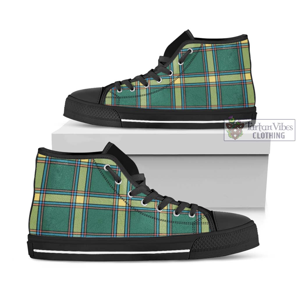 Tartan Vibes Clothing Alberta Province Canada Tartan High Top Shoes