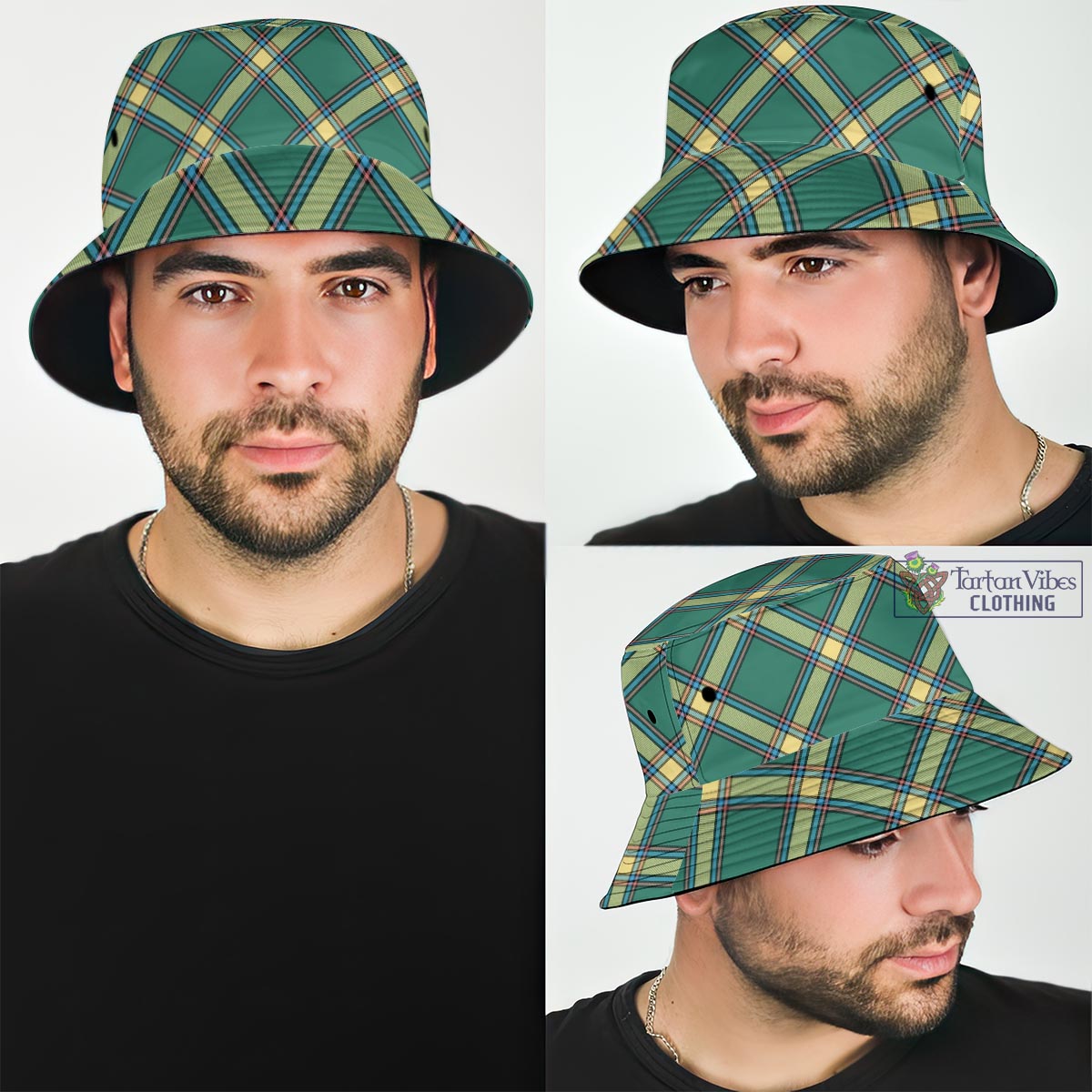 Tartan Vibes Clothing Alberta Province Canada Tartan Bucket Hat