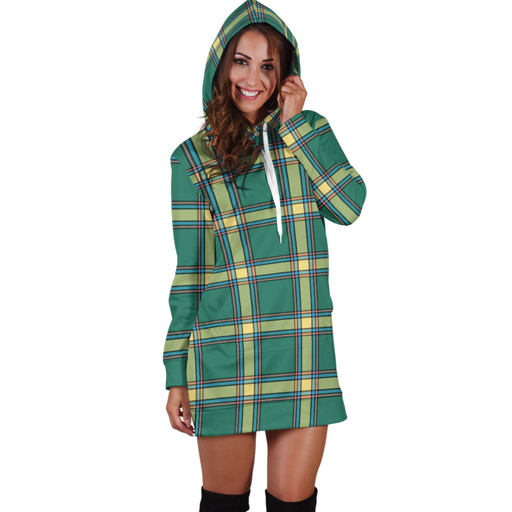 Alberta Province Canada Tartan Hoodie Dress - Tartan Vibes Clothing