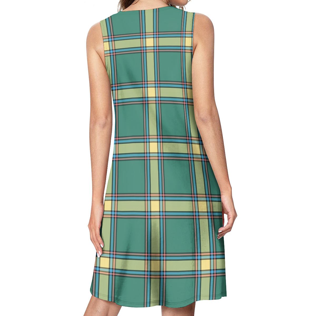 Alberta Province Canada Tartan Womens Casual Dresses - Tartanvibesclothing