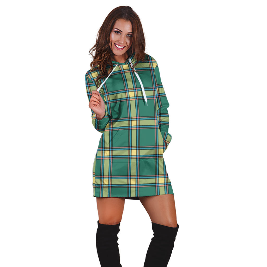 Alberta Province Canada Tartan Hoodie Dress - Tartan Vibes Clothing