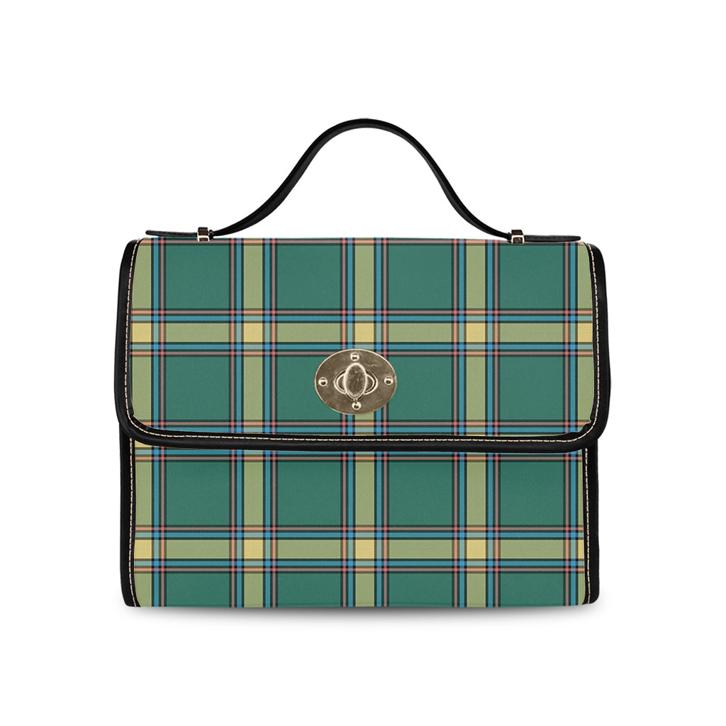 Alberta Province Canada Tartan Leather Strap Waterproof Canvas Bag - Tartanvibesclothing