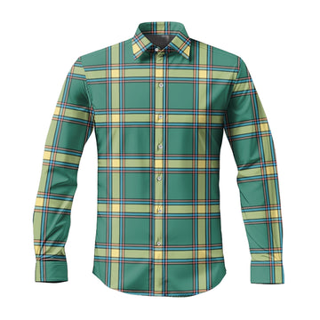 Alberta Province Canada Tartan Long Sleeve Button Up Shirt