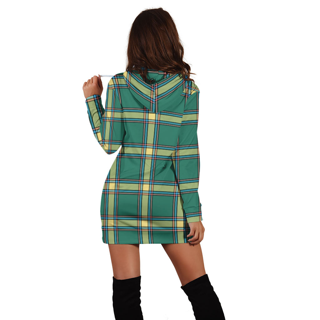 Alberta Province Canada Tartan Hoodie Dress - Tartan Vibes Clothing