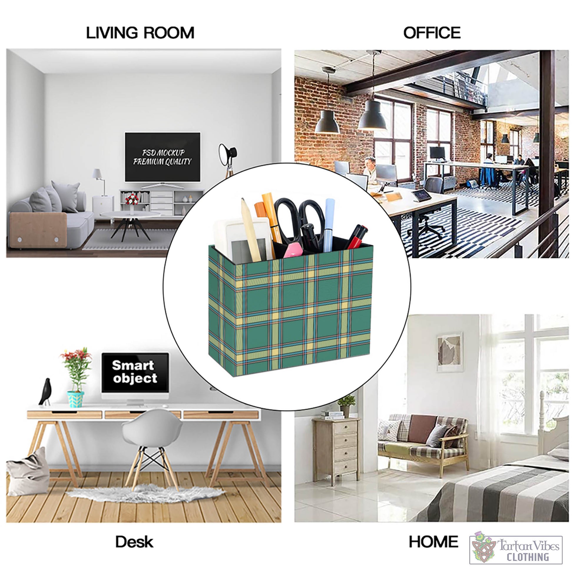 Tartan Vibes Clothing Alberta Province Canada Tartan Pen Holder