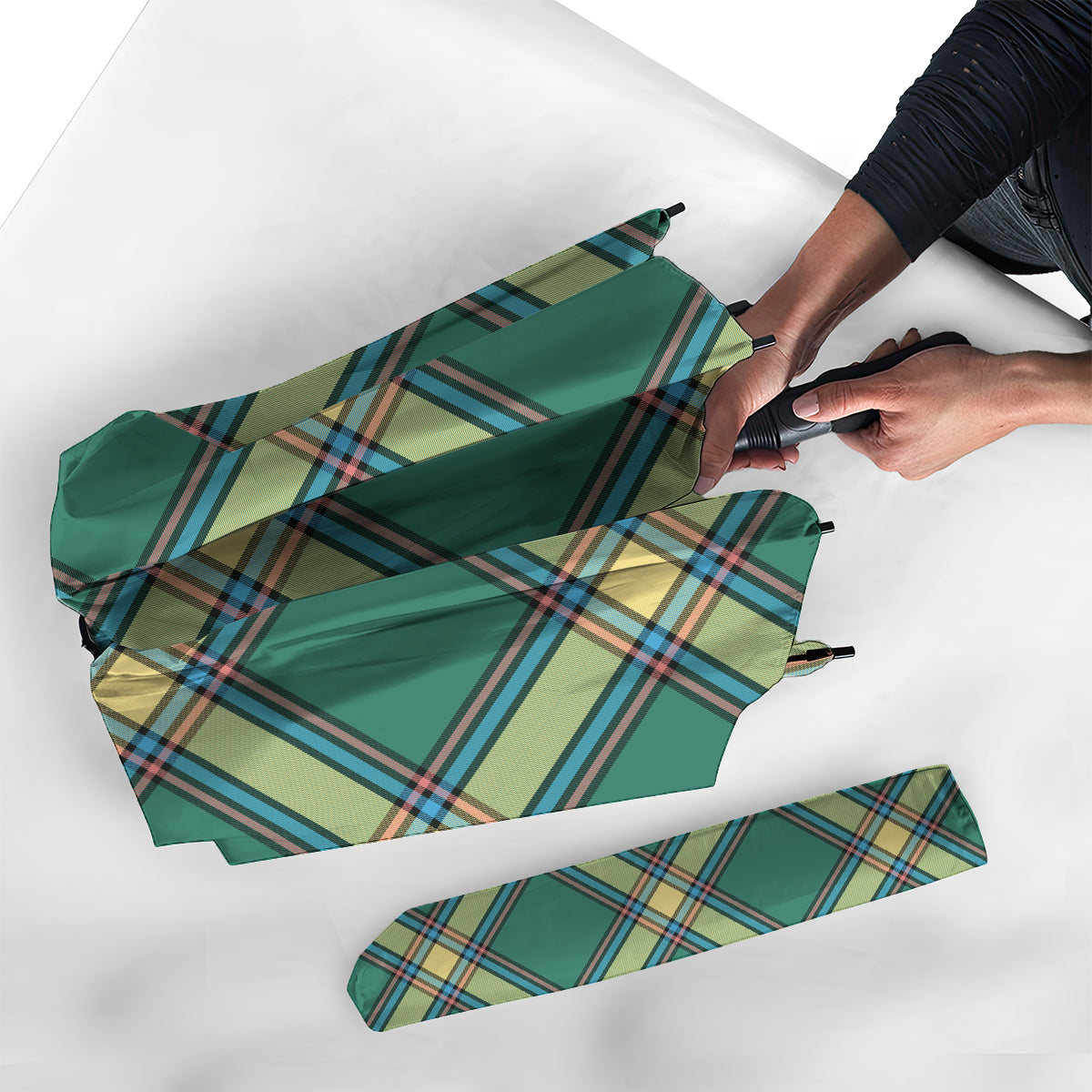 Alberta Province Canada Tartan Umbrella - Tartanvibesclothing