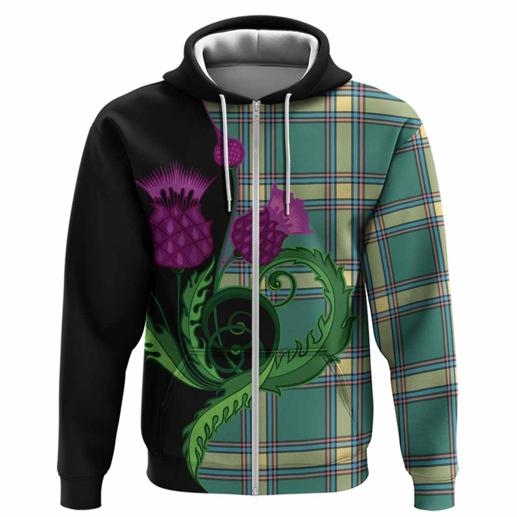 Alberta Province Canada Tartan Hoodie Traditional Scottish Thistle