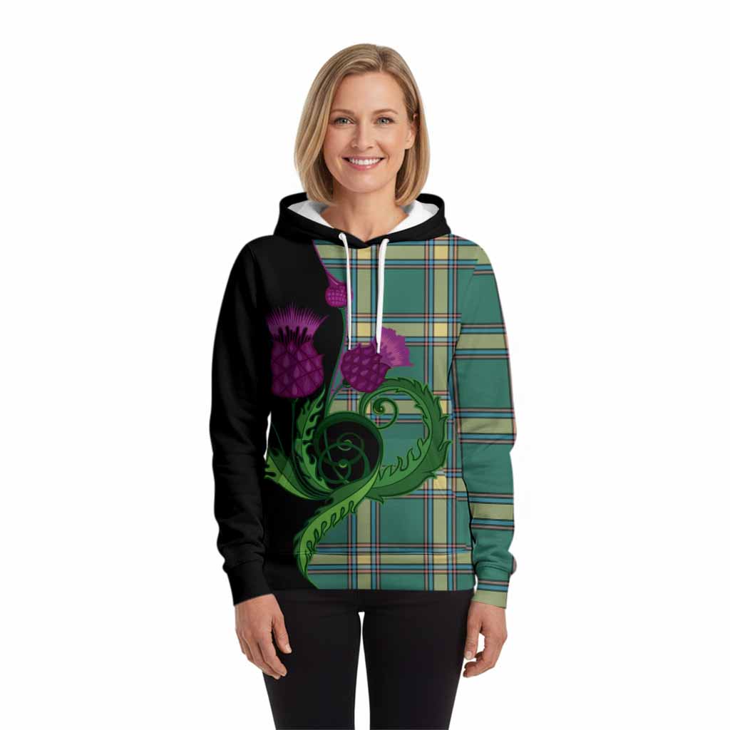 Alberta Province Canada Tartan Hoodie Traditional Scottish Thistle