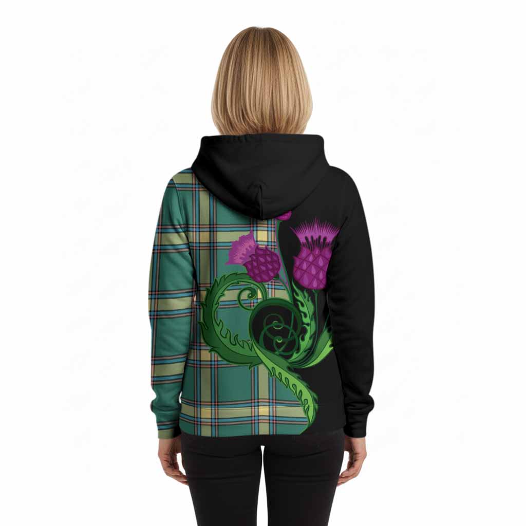 Alberta Province Canada Tartan Hoodie Traditional Scottish Thistle