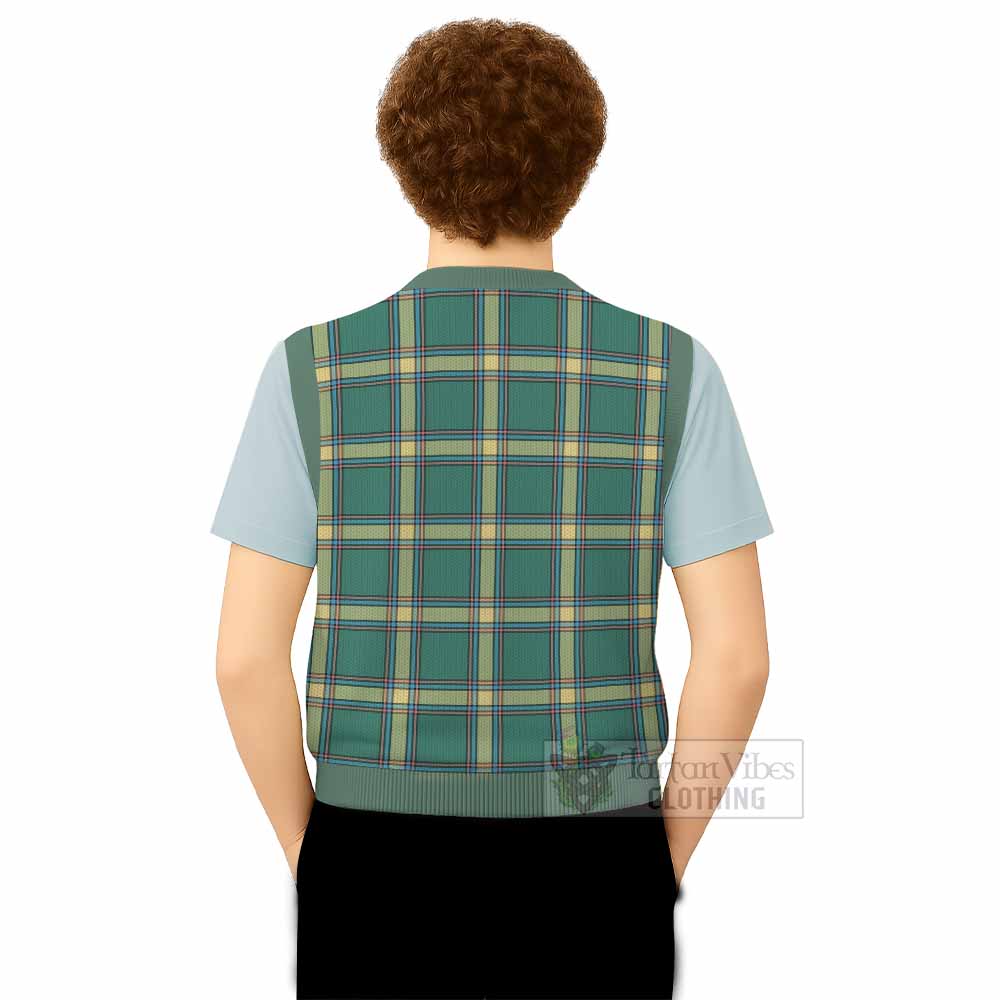 Alberta Province Canada Tartan Knitted V-Neck Vest - Tartan Vibes Clothing