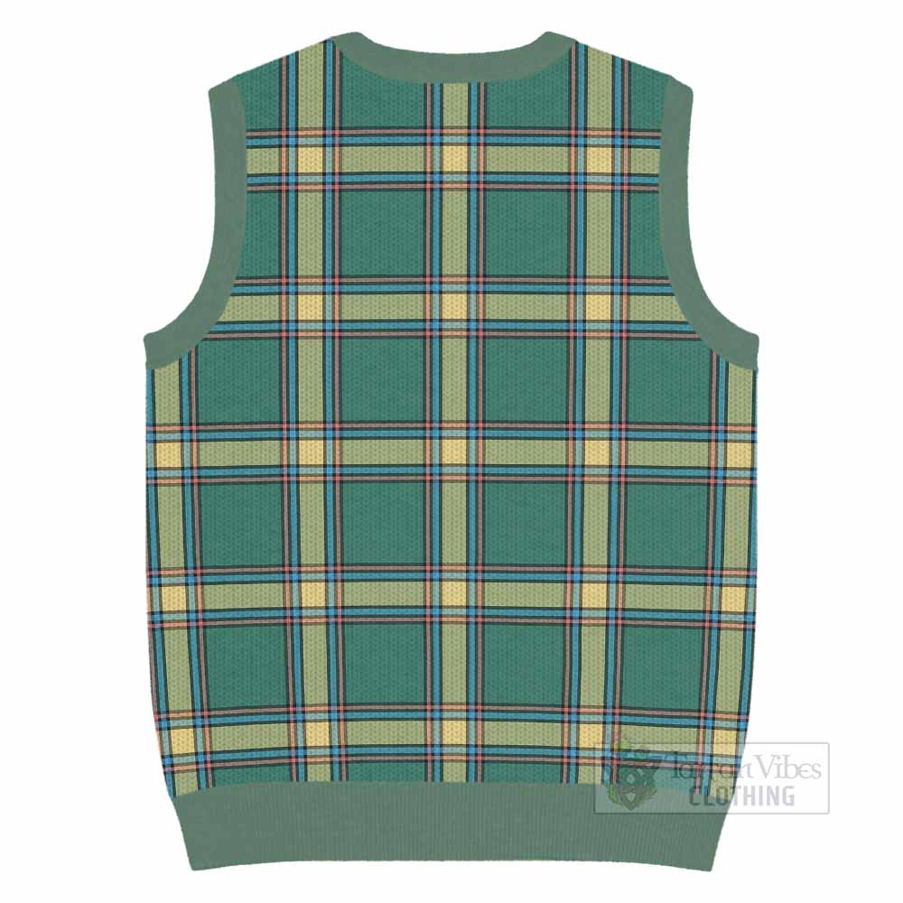 Alberta Province Canada Tartan Knitted V-Neck Vest - Tartan Vibes Clothing