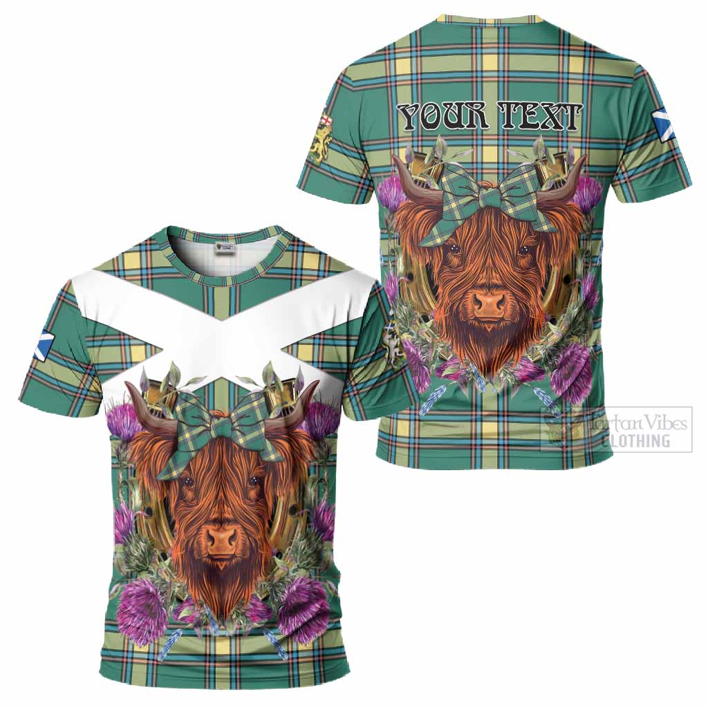 Alberta Province Canada Tartan T-Shirt Scottish Thistle Heilan Coo