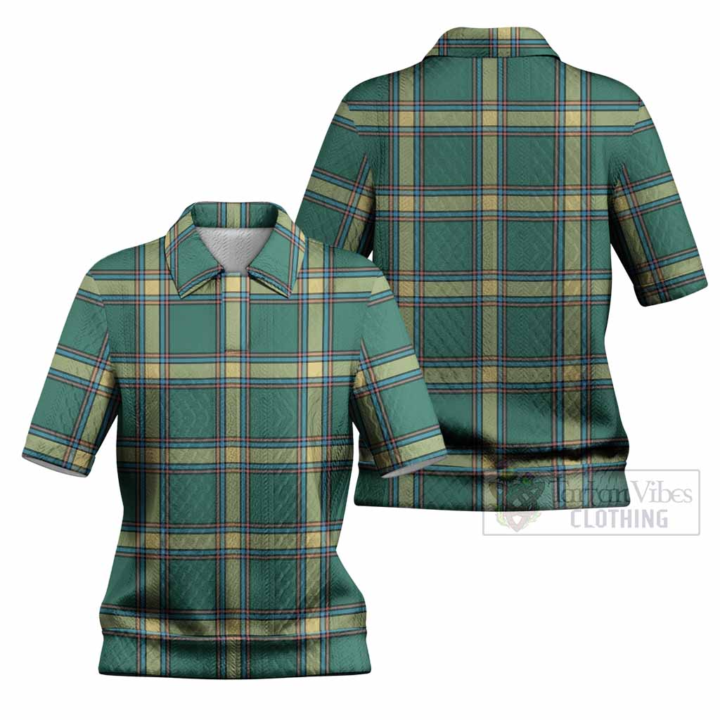 Alberta Province Canada Tartan Women’s Polo Sweater Top