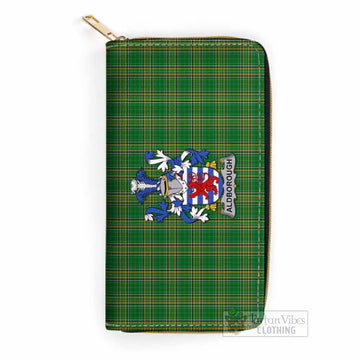 Aldborough Irish Clan Tartan Women's Leather Wallet with Coat of Arms