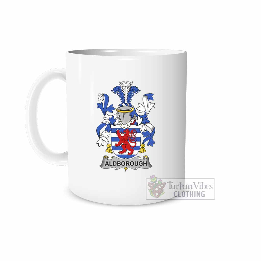 Aldborough Irish Clan Coat of Arms Ceramic Mug White - 2D-tartanvibesclothing