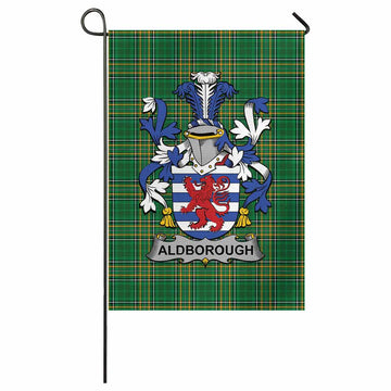 Aldborough Irish Clan Tartan Flag with Coat of Arms