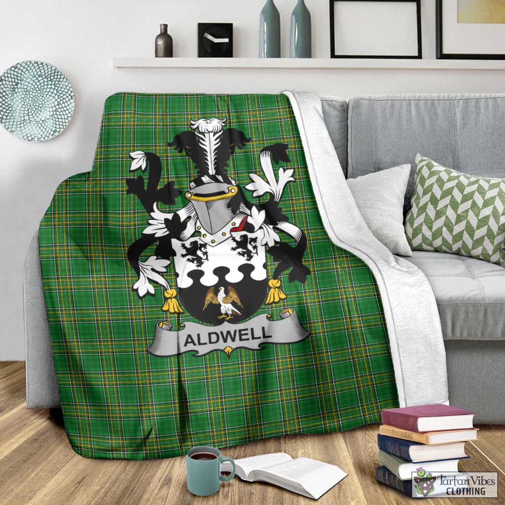 Aldwell Irish Clan Tartan Blanket with Coat of Arms - Tartan Vibes Clothing