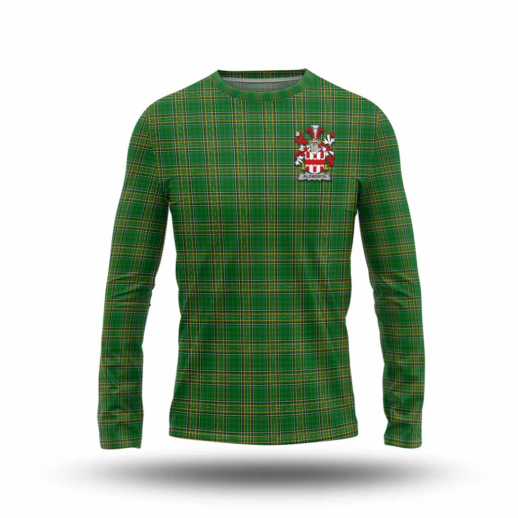 Aldworth Irish Clan Tartan Long Sleeve T-Shirt with Coat of Arms Unisex - Tartan Vibes Clothing