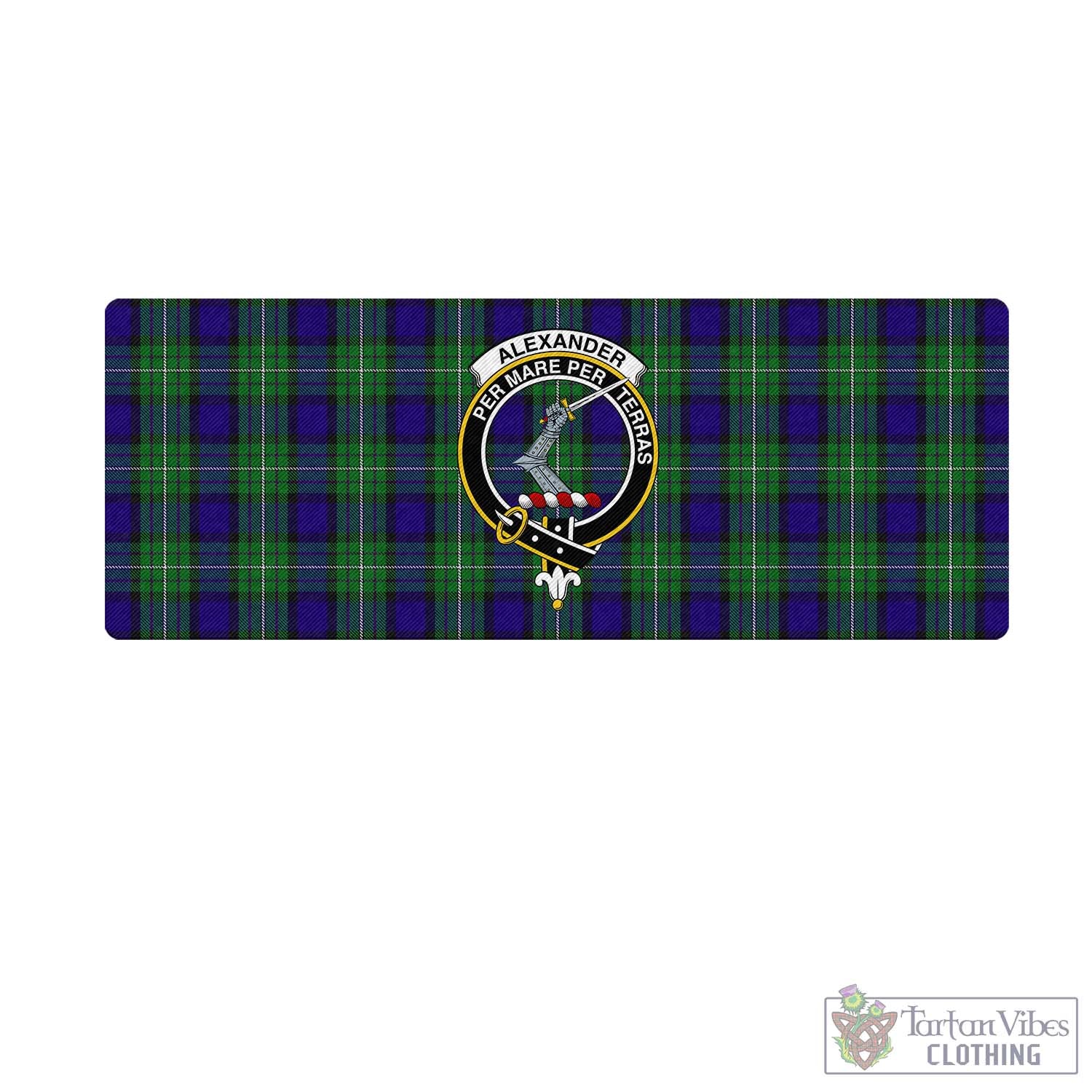Tartan Vibes Clothing Alexander Tartan Mouse Pad with Family Crest