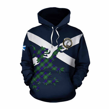 Tartan Vibes Clothing Alexander Tartan Lion Rampant Cotton Hoodie Proudly Display Your Heritage with Alba Gu Brath and Clan Name