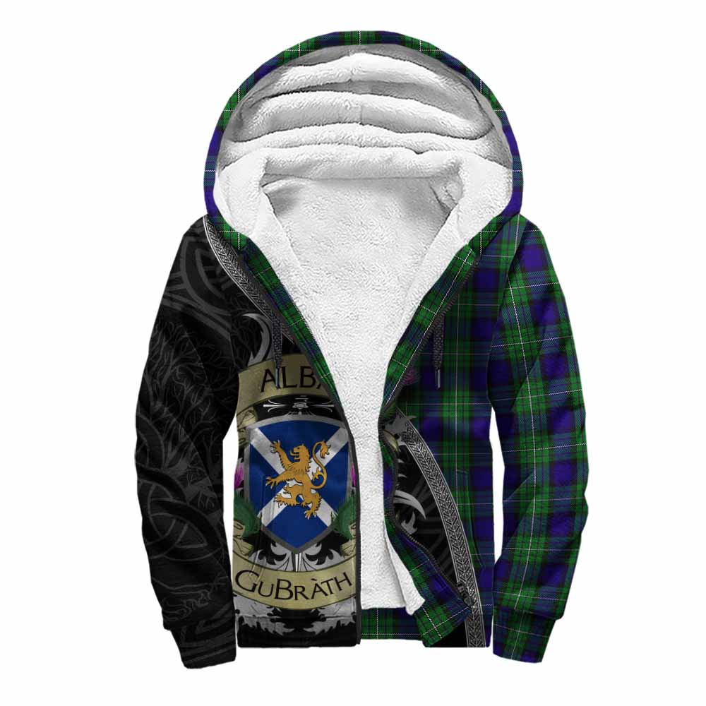 Tartan Vibes Clothing Alexander Tartan Family Crest Sherpa Hoodie Lion Rampant Royal Thistle Shield Celtic Inspired