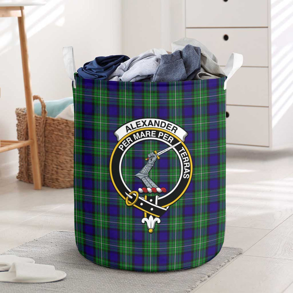 Alexander Tartan Laundry Basket with Family Crest One Size - Tartanvibesclothing Shop