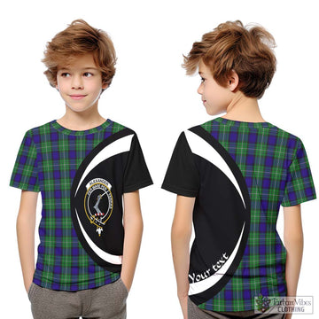Alexander Tartan Kid T-Shirt with Family Crest Circle Style Youth XL Size14 - Tartan Vibes Clothing