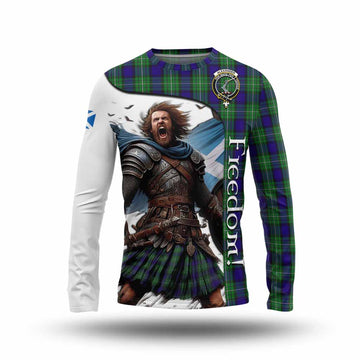 Tartan Vibes Clothing Alexander Crest Tartan Long Sleeve T-Shirt Inspired by the Freedom of Scottish Warrior