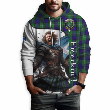 Tartan Vibes Clothing Alexander Crest Tartan Hoodie Inspired by the Freedom of Scottish Warrior