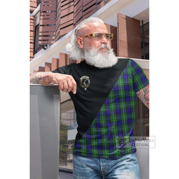 Tartan Vibes Clothing Alexander Tartan Cotton T-shirt with Family Crest and Military Logo Style