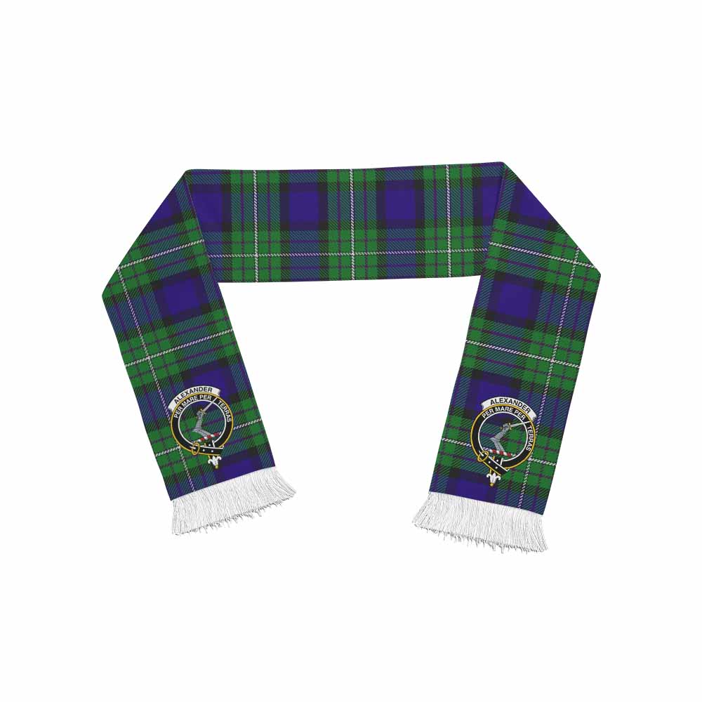 Tartan Vibes Clothing Alexander Tartan Ruffneck Scarf with Family Crest