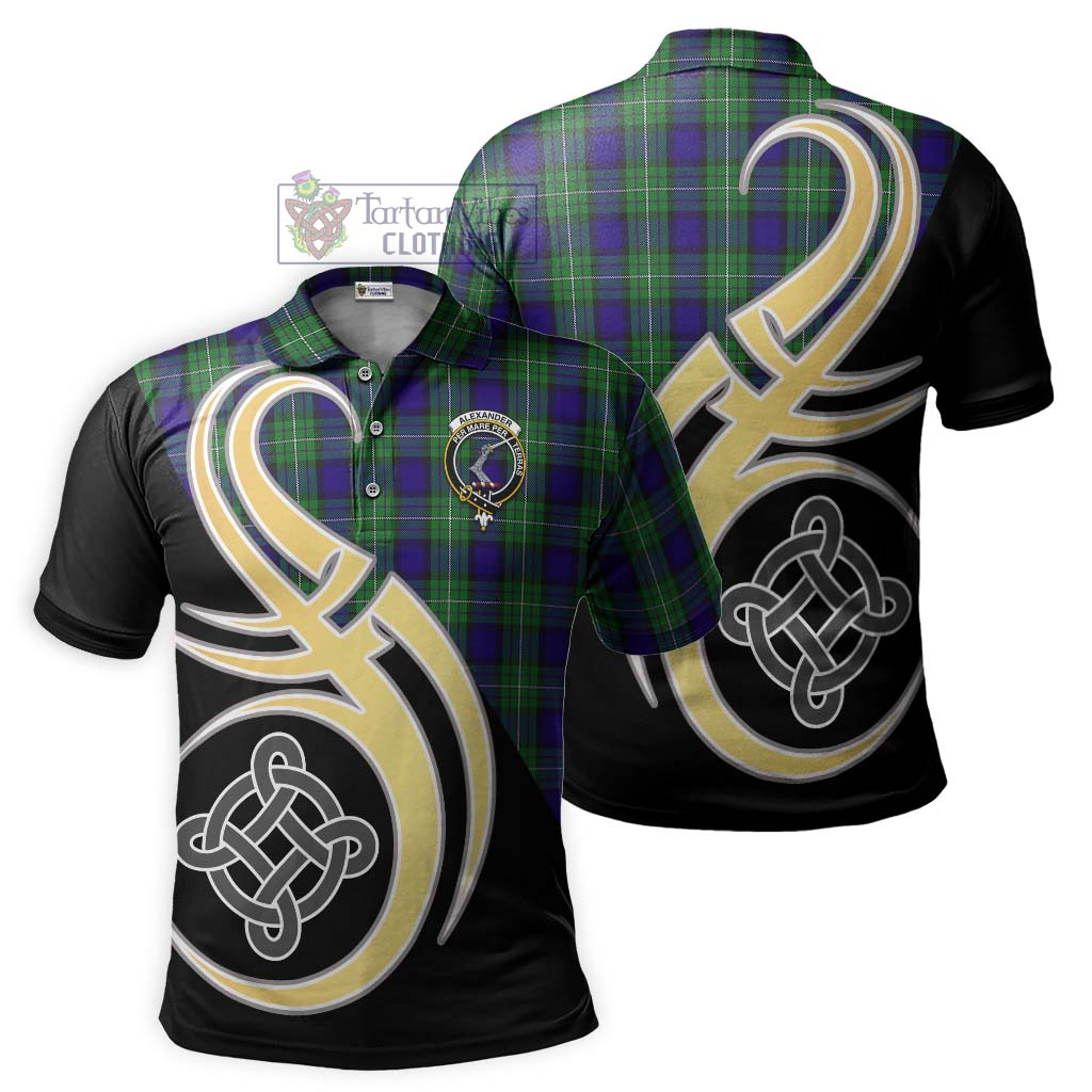 Alexander Tartan Polo Shirt with Family Crest and Celtic Symbol Style Kid - Tartan Vibes Clothing