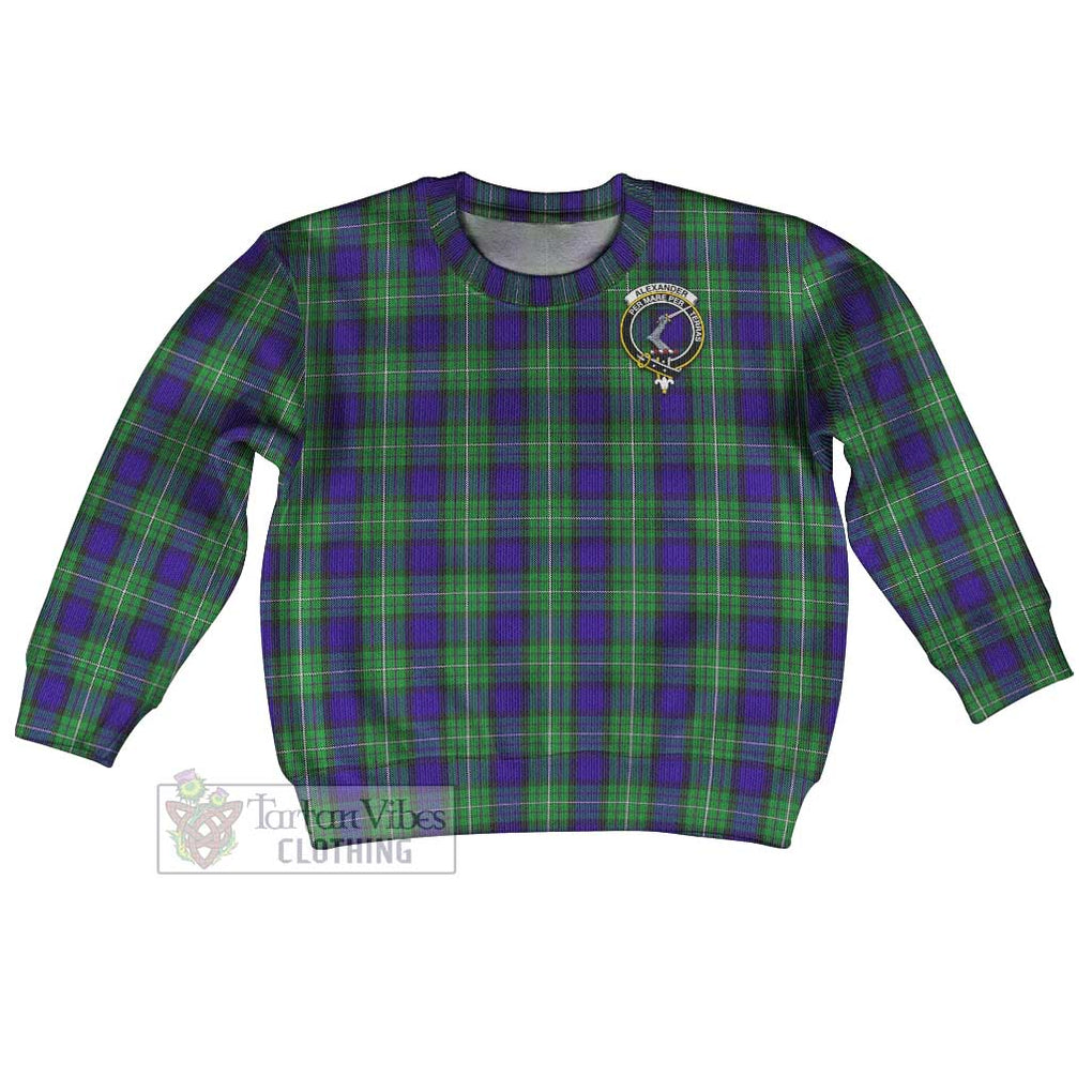Tartan Vibes Clothing Alexander Tartan Kid Ugly Sweater with Family Crest