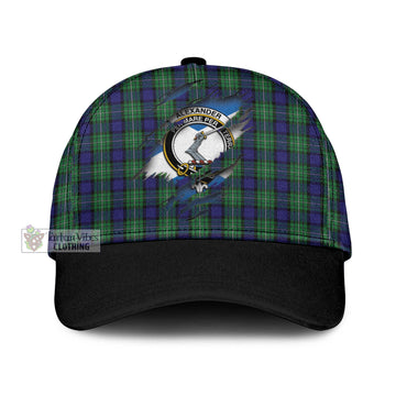 Alexander Tartan Classic Cap with Family Crest In Me Style