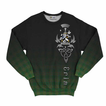 Tartan Vibes Clothing Alexander Irish Clan Sweatshirt with Coat of Arms Erin Go Bragh Celtic Inspired