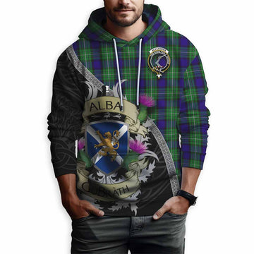 Tartan Vibes Clothing Alexander Tartan Family Crest Hoodie Lion Rampant Royal Thistle Shield Celtic Inspired