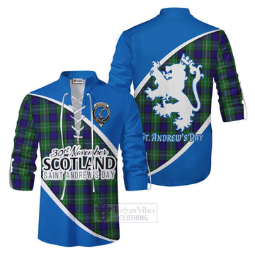 Tartan Vibes Clothing Alexander Family Crest Tartan Ghillie Kilt Shirt Celebrate Saint Andrew's Day in Style