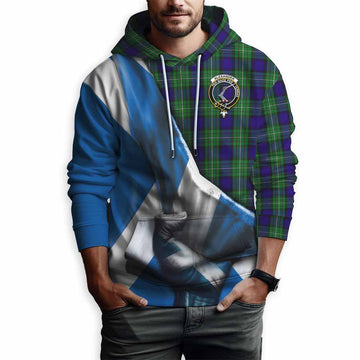 Tartan Vibes Clothing Alexander Tartan Hoodie with Family Crest Scotland Patriotic Style