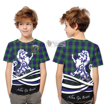 Alexander Tartan Kid T-Shirt with Alba Gu Brath Regal Lion Emblem Youth XL Size14 - Tartanvibesclothing Shop