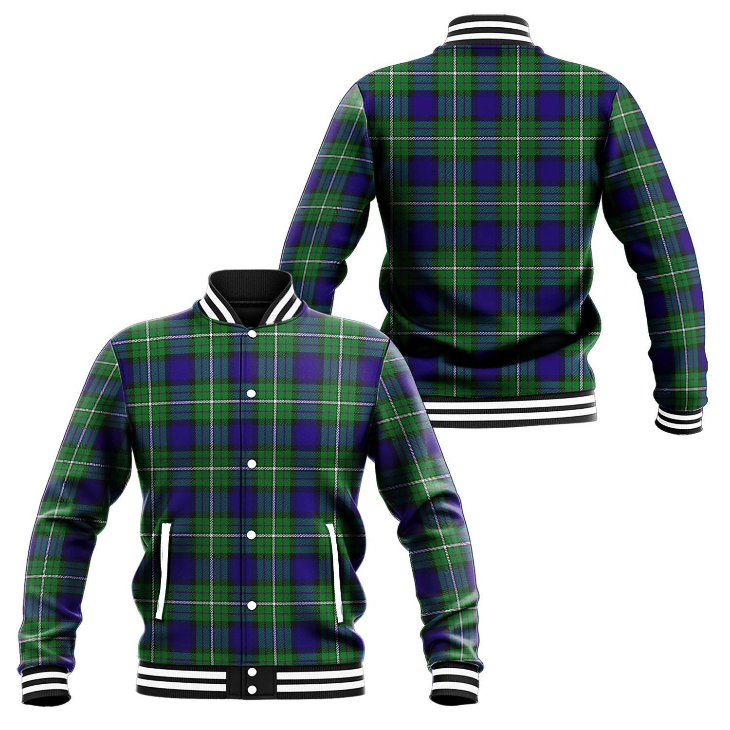 Alexander Tartan Baseball Jacket Unisex - Tartan Vibes Clothing