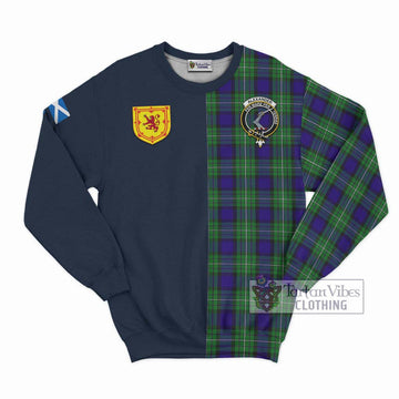 Tartan Vibes Clothing Alexander Tartan Sweatshirt with Scottish Lion Royal Arm Half Style