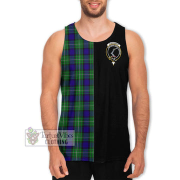 Alexander Tartan Men's Tank Top with Family Crest and Half Of Me Style Men - Tartanvibesclothing Shop