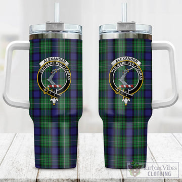 Tartan Vibes Clothing Alexander Tartan and Family Crest Tumbler with Handle